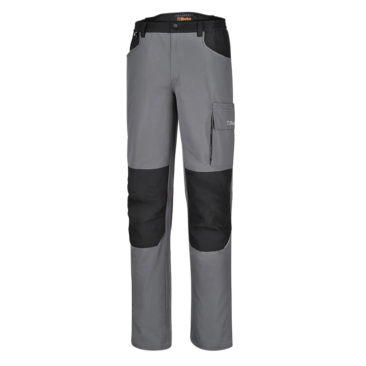 Beta 7820SG pantaloni leggeri da lavoro in T/C twill 180 g con inserti in Oxford, grigio