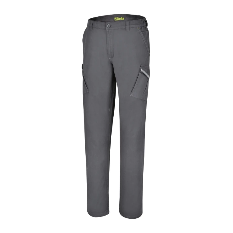 Beta 7850G pantaloni leggeri da lavoro in T/C twill 180 g con inserti in Oxford, grigio