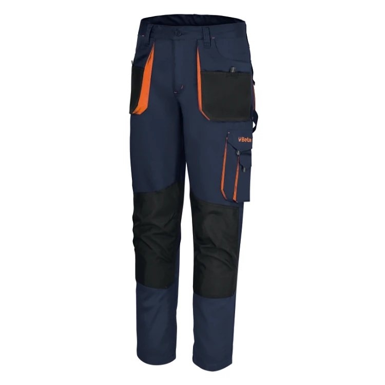 Beta 7860B pantaloni leggeri da lavoro in T/C twill 180 g con inserti in Oxford, blu