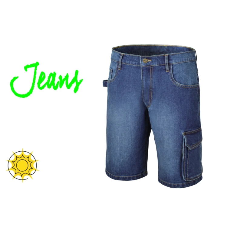 Beta 7529 bermuda jeans da lavoro elasticizzati in 98% cotone e 2% tessuto elasticizzato Slim fit