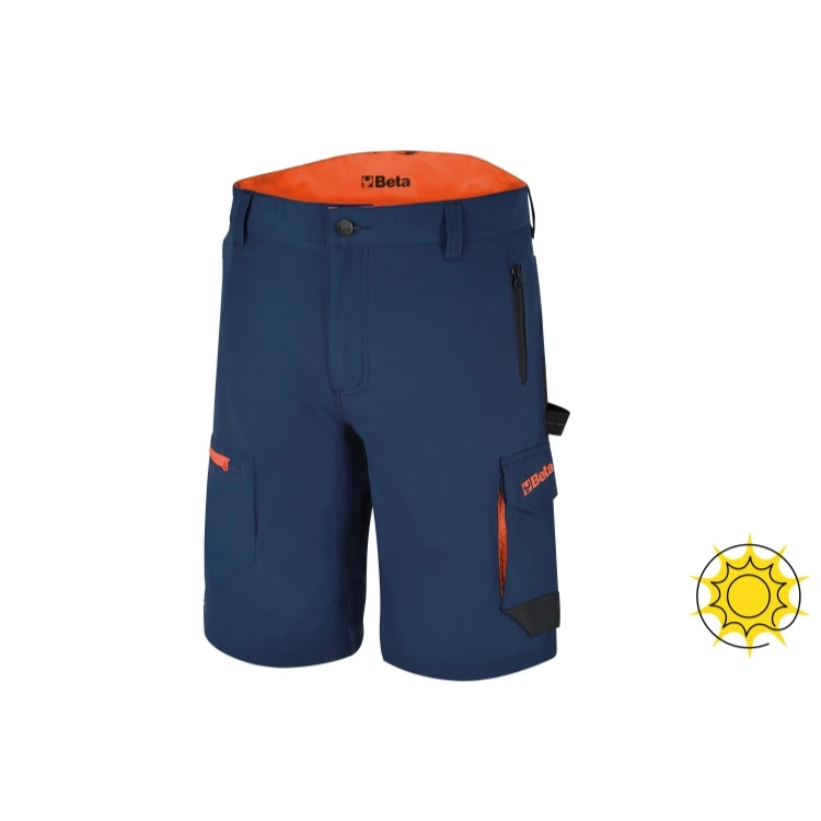Beta 7611G bermuda jeans da lavoro elasticizzati in 98% cotone e 2% tessuto elasticizzato Slim fit