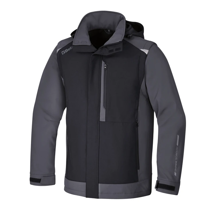 [076480014] Beta 7648GG gilet da lavoro in T/C canvas 260 g con inserti in Oxford, grigio