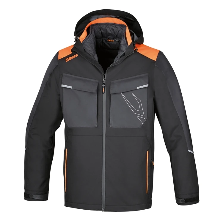 [075690003] Beta 7569NG gilet da lavoro in T/C canvas 260 g con inserti in Oxford, grigio