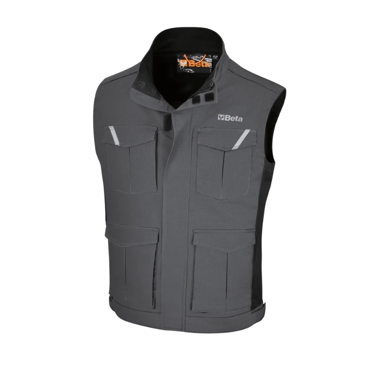 [079370401] Beta 7937MG gilet da lavoro in 97% cotone 3% tessuto elasticizzato, 220 g/m², grigio