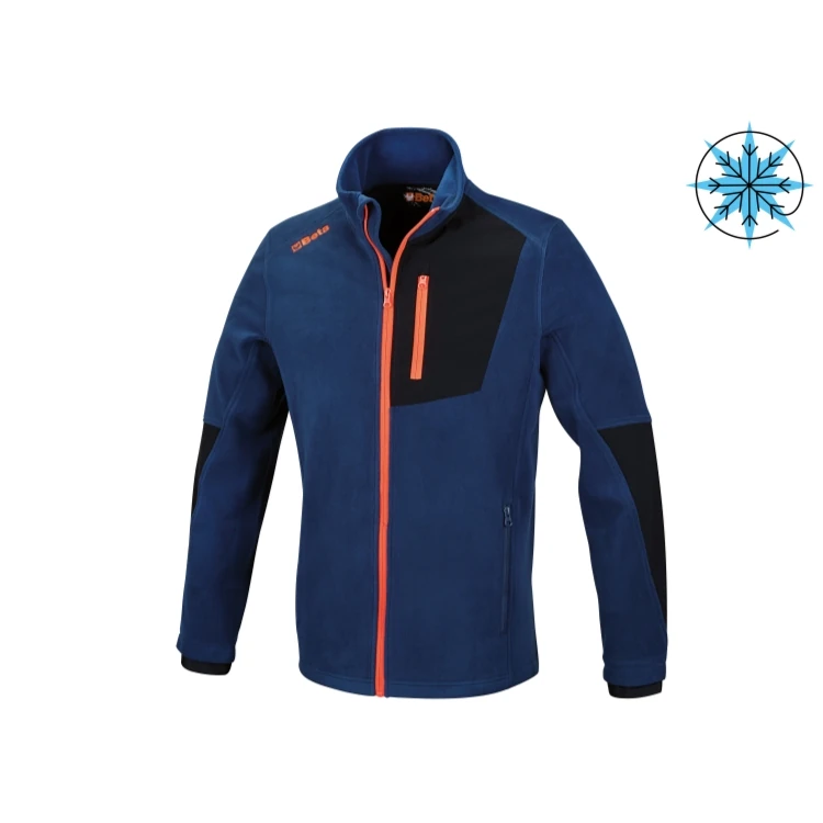 [076570105] Beta 7657B pile zip lunga elasticizzato 280 g, blu 95% poliestere, 5% spandex