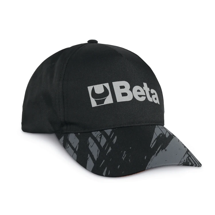 [079820000] Beta 7982N cappellino con visiera curva, 100% cotone, chiusura con cinturino, nero