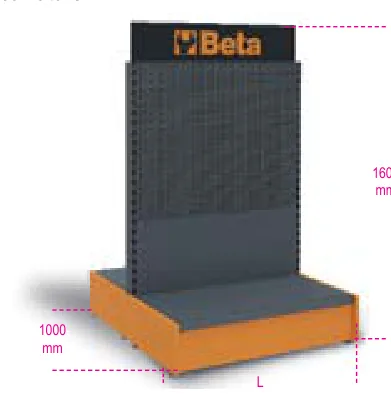 [064000051] Beta C64G gondola espositiva vuota abbigliamento e calzature