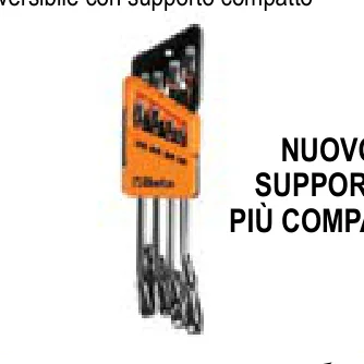 Beta 142/SC serie di 8 chiavi combinate a cricchetto reversibile con supporto compatto