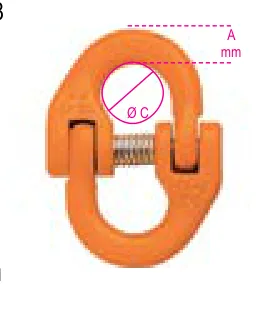 Beta 8090R maglie di giunzione per sollevamento, acciaio legato ad alta resistenza grado 8