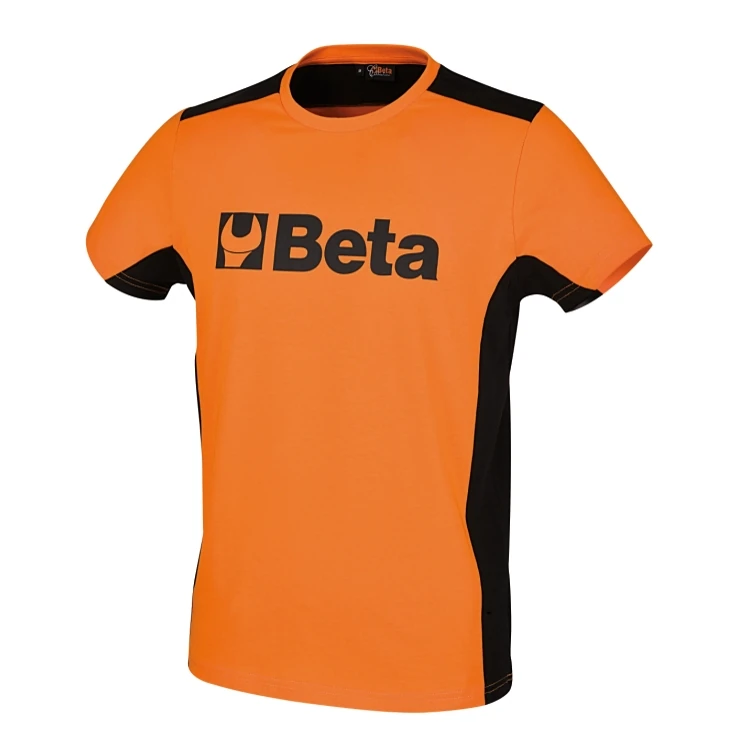 Beta 9572LB * t-shirt Beta-March, 100% cotone, 200 g arancione con inserti neri