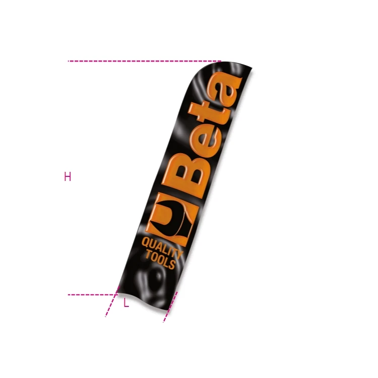 [095610101] Beta 9561VV bandiera a vela mt 3,50x0,75 con asta