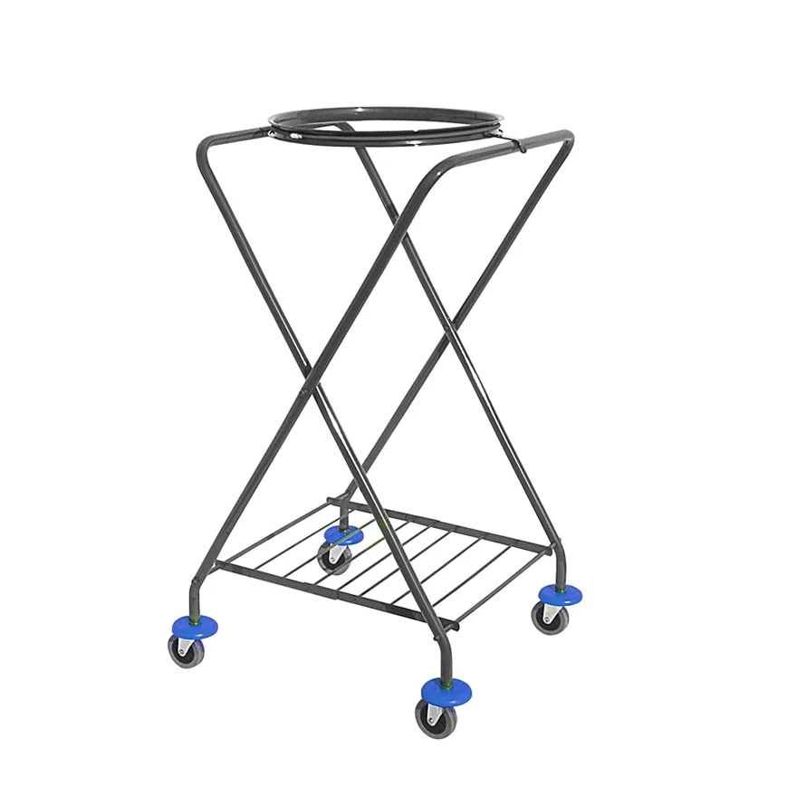 [CARR01098] IPC Carrello Portasacco A "X" Verniciato con Supporto Sacco Tondo