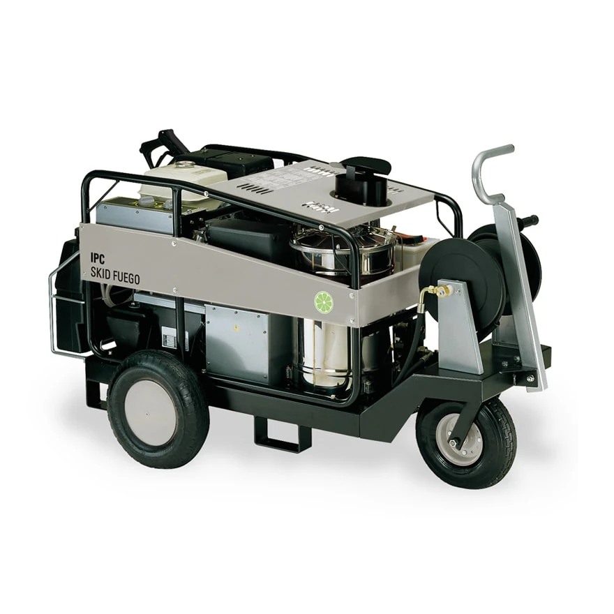 [IDAC49710] IPC Skid Fuego 70-180 Bar/7-18 Mpa Pompa con pistoni in ceramica e testata in ottone Motore Honda benzina BYP