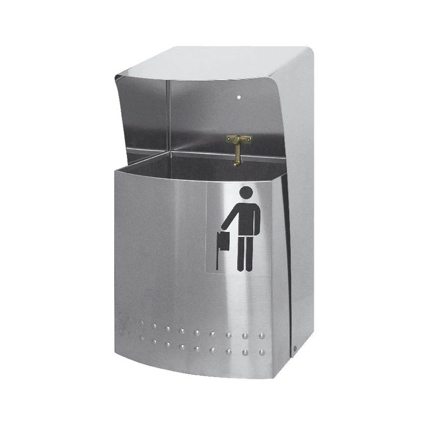 IPC Raffaello Getta Carta a Muro con Contenitore Ribaltabile in Acciaio Inox Lucido