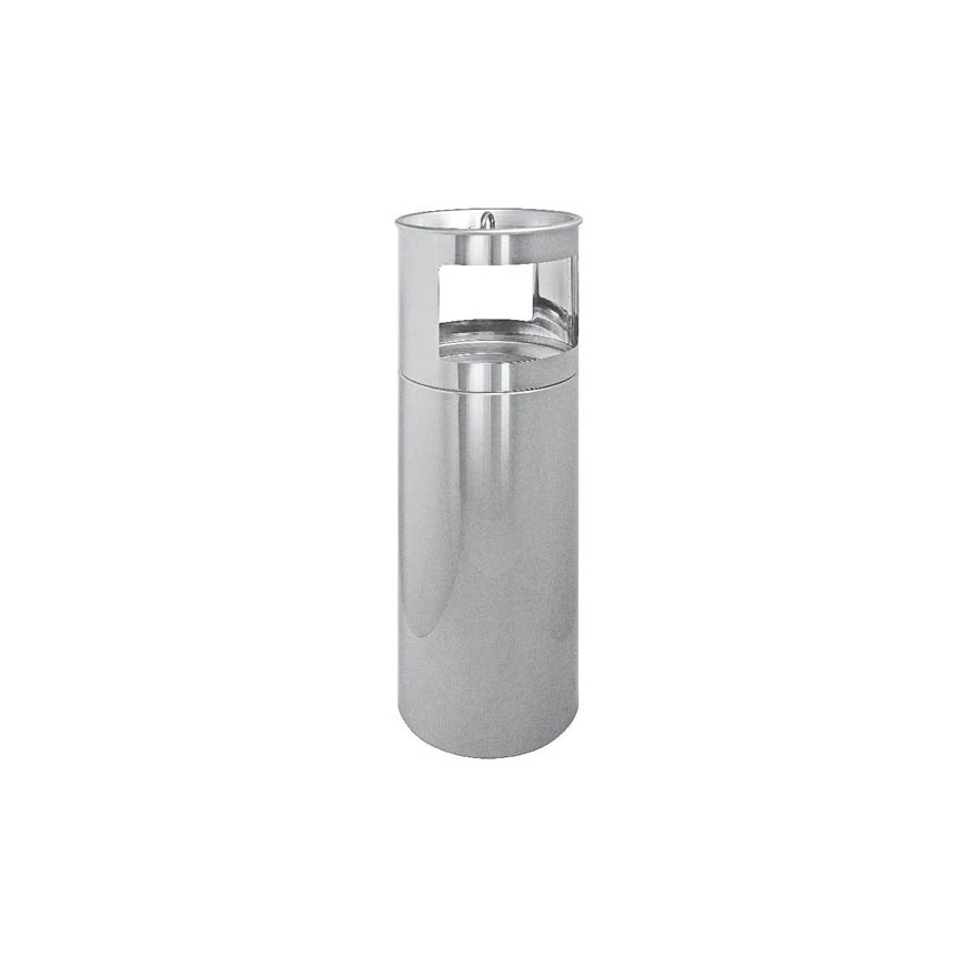 IPC Smoky Plus Getta Carta e Posacenere Autoestinguente in Acciaio Inox Lucido/Satinato
