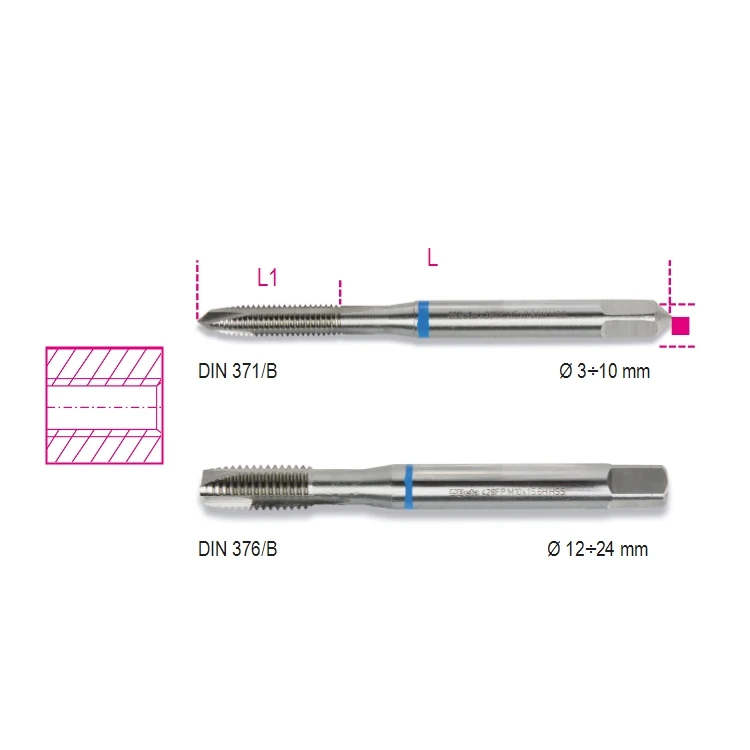 [004280203] Beta 428FP/C7 assortimento di 7 maschi a macchina 428FP in acciaio HSS
