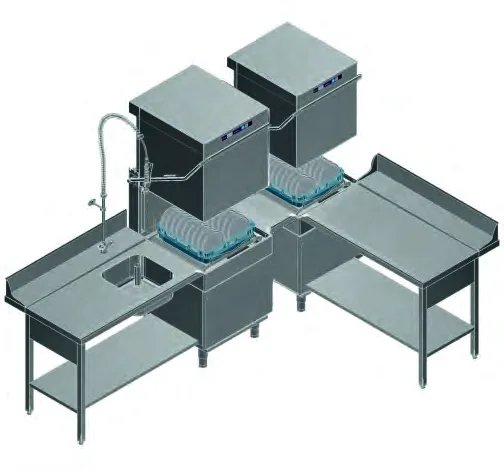 [AA00149] Lamber PRC-25 — Modulo prelavaggio stoviglie manuale di scarico prelavaggio L25-dy-PRC Abbinabil