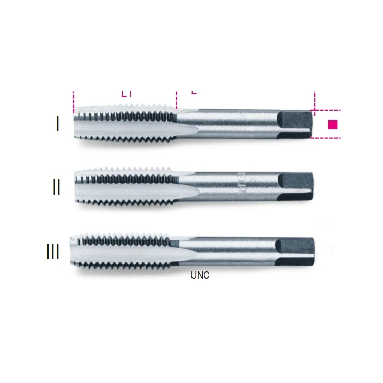 [004300056] Beta 430ASC serie di 3 maschi a mano sgrossatore, intermedio, finitore UNC, in acciaio al cromo