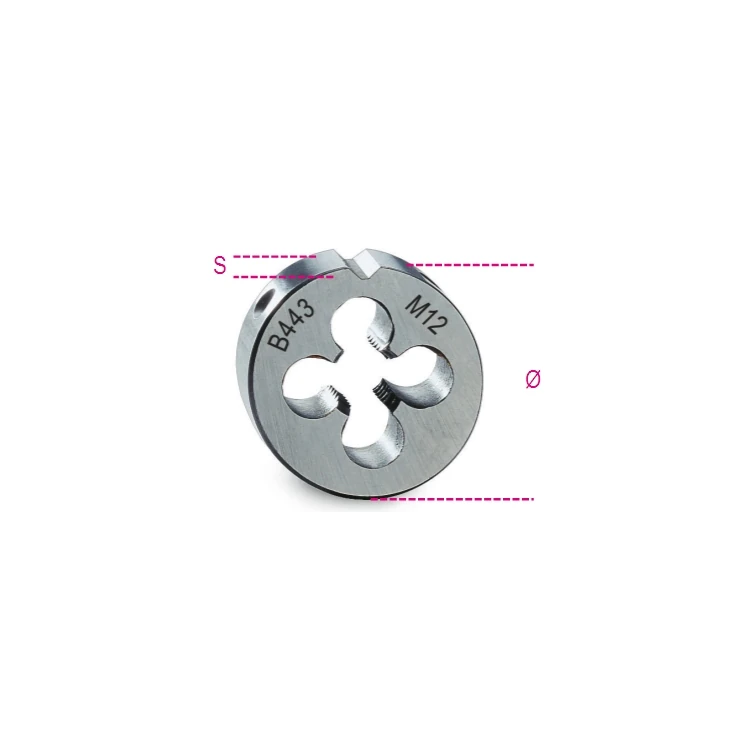 Beta 443 filiere tonde, passo fine in acciaio HSS HRC 62÷63 AISI M2