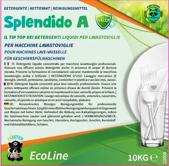 Splendido A Det. per Lavastoviglie M/D 10 kg