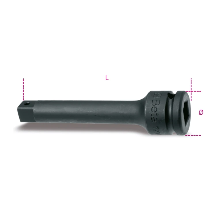 Beta 729/21 prolunga Macchina con attacchi quadri maschio e femmina 1"