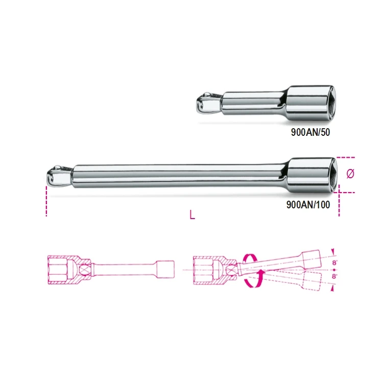 Beta 900AN prolunghe a mano con attacchi quadri maschio e femmina 1/4" angolari