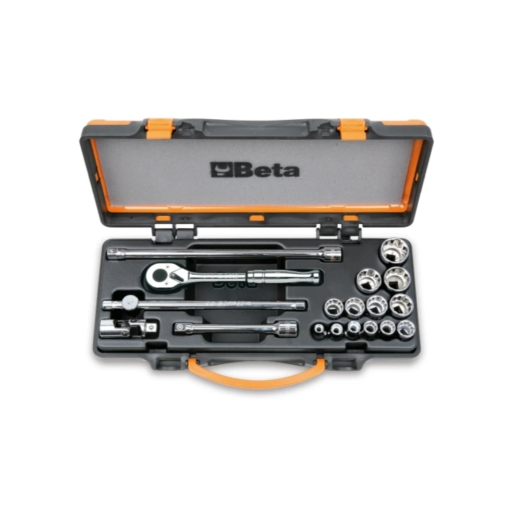[009100926] Beta 910AS/MBM-C18 13 chiavi a bussola a mano poligonali e 5 accessori per manutenzioni aeronautiche