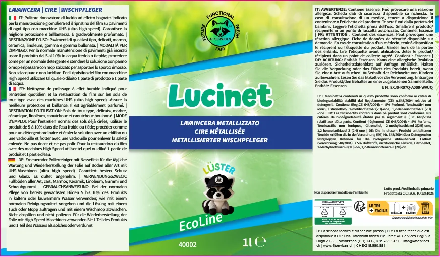 Lucinet Lavaincera Metalizzato 1 kg