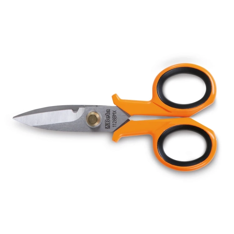 [011280051] Beta 1128BMX forbici per elettricisti lame diritte in acciaio inossidabile con microdentatura
