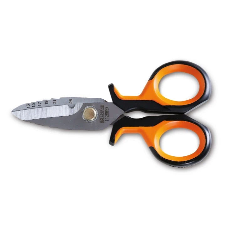 [011280061] Beta 1128BSX forbici per elettricisti con svasatore lame dritte in acciaio inossidabile