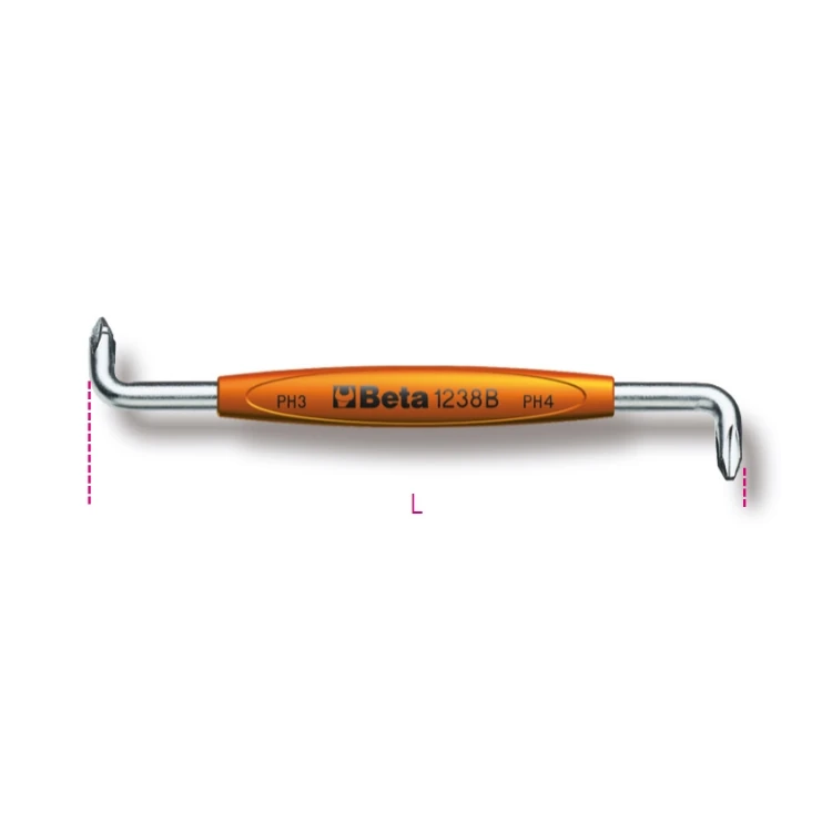 [012380203] Beta 1238B giravite a squadra per viti con impronta a croce Phillips®