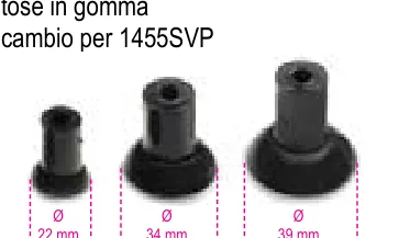 Beta 1455SVP/R... ventose in gomma di ricambio per 1455SVP