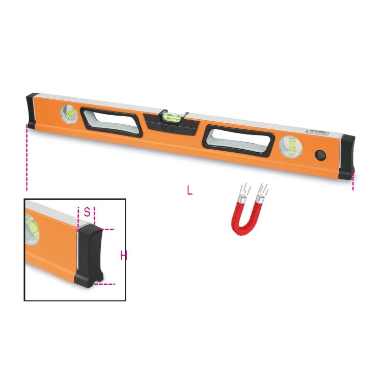 [016960508] Beta 1696S stadie in alluminio con impugnature a due fiale infrangibili precisione 1 mm/m