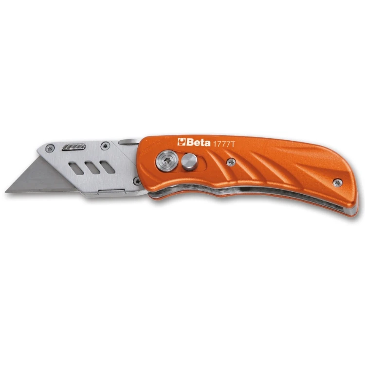 Beta 1777T cutter a serramanico con lama trapezoidale impugnatura in alluminio, fornito con 5 lame