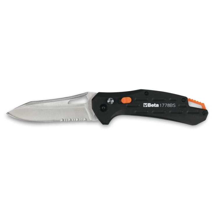 Beta 1778BS cutter a serramanico con lama trapezoidale impugnatura in alluminio, fornito con 5 lame
