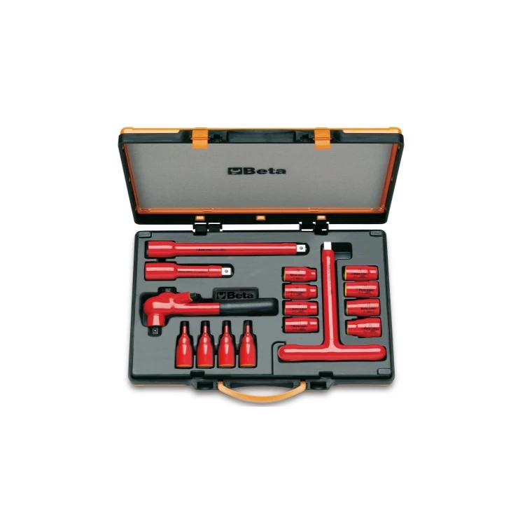 [009100917] Beta 910MQ/C16 8 chiavi a bussola poligonali 4 chiavi a bussola esagonali maschio e 4 accessori
