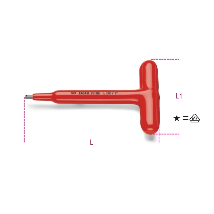 [009510703] Beta 951MQ chiavi a T maschio esagonale