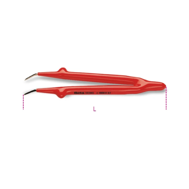 Beta 993MQ pinzetta a molla a punte curve arrotondate, zigrinate