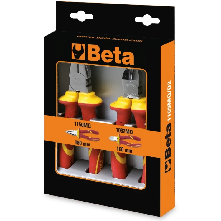 [011690152] Beta 1169MQ/D2 assortimento di 1 pinza universale isolata e 1 tronchese isolato