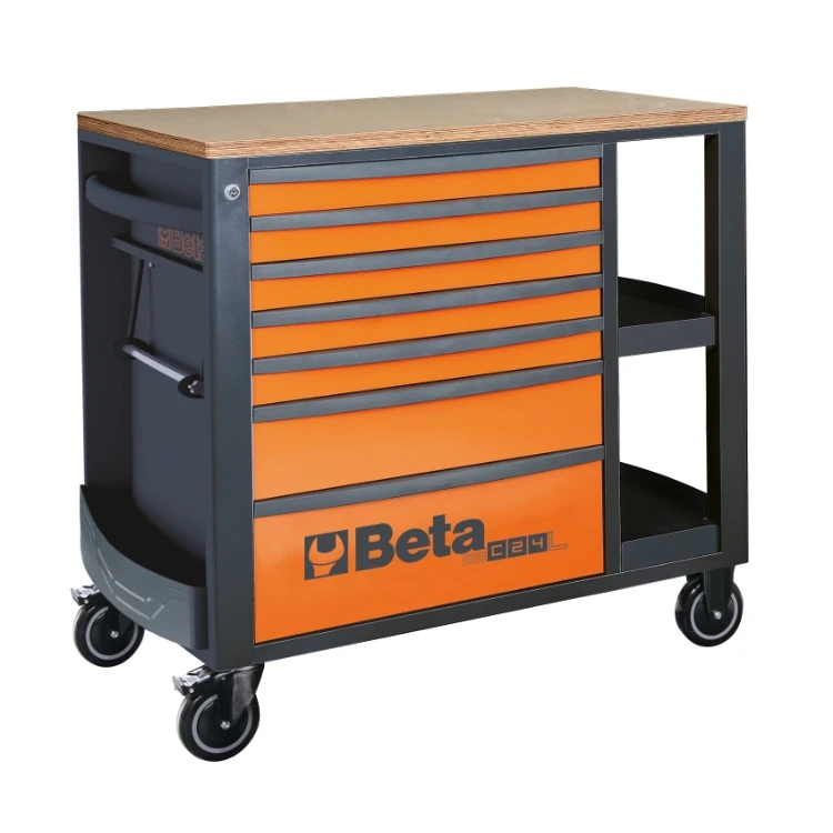 Beta RSC24L/7 cassettiera mobile con 7 cassetti e ripiani laterali