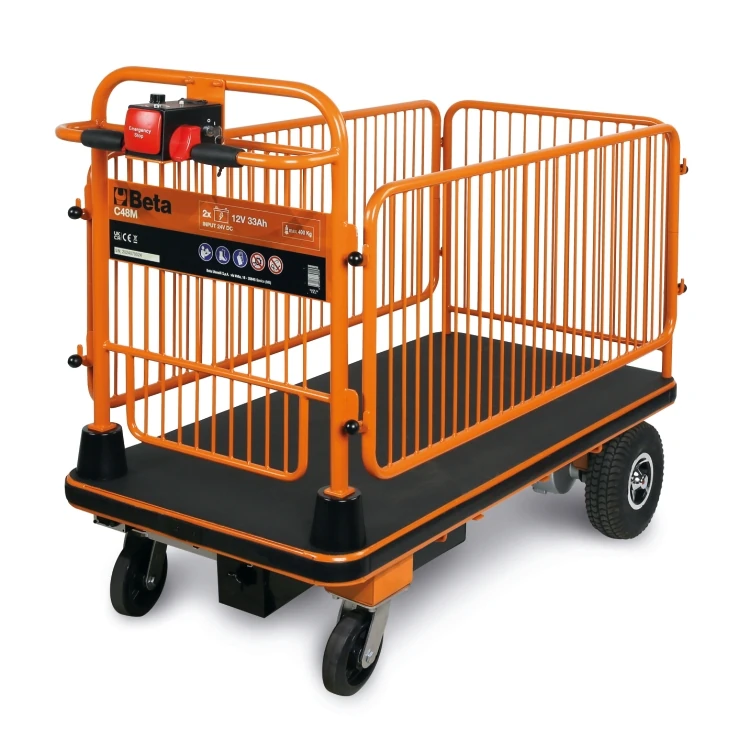Beta C48M carrello contenitore elettrico, con sponde