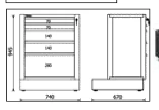 [050001265] Beta modulo fisso con 5 cassetti per arredo officina RSC50 2.0
