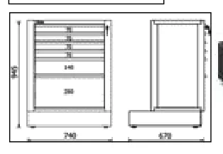 [050001226] Beta modulo fisso con 6 cassetti per arredo officina RSC50 2.0