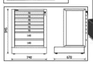 [050001268] Beta modulo fisso con 8 cassetti per arredo officina RSC50 2.0