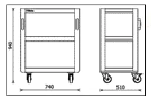 [050001253] Beta carrello a 3 ripiani per arredo officina RSC50 2.0