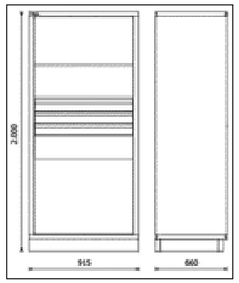 [050001915] Beta ripiano interno per armadio RSC50 2.0 A2